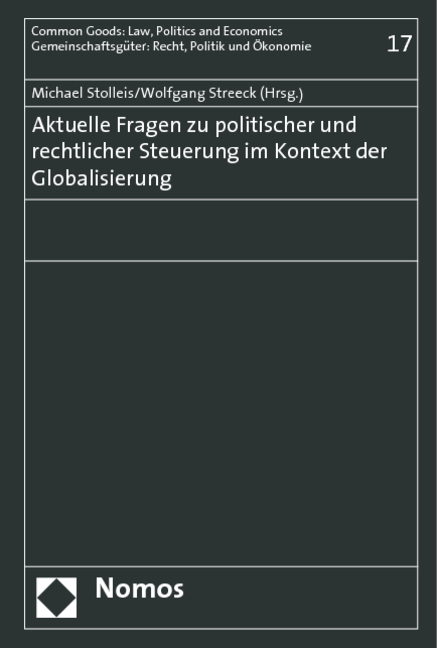 Aktuelle Fragen zu politischer und rechtlicher Steuerung im Kontext der Globalisierung