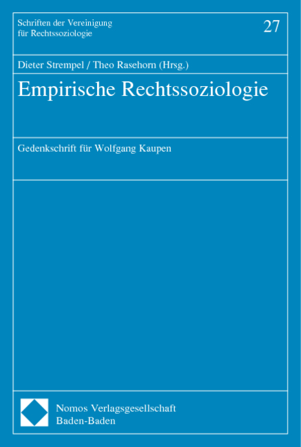 Empirische Rechtssoziologie