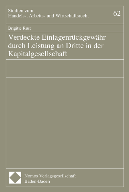 Verdeckte Einlagenrückgewähr durch Leistung an Dritte in der Kapitalgesellschaft