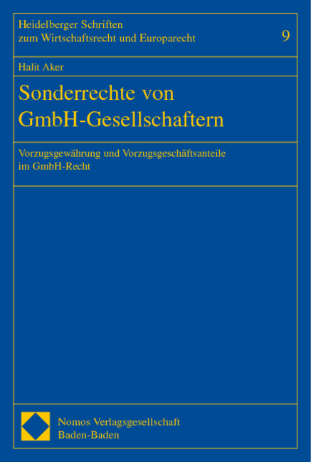 Sonderrechte von GmbH-Gesellschaftern