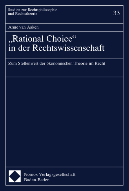 -Rational Choice- in der Rechtswissenschaft