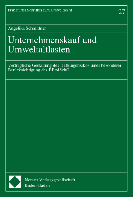 Unternehmenskauf und Umweltaltlasten