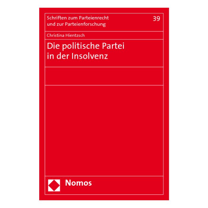 Die politische Partei in der Insolvenz