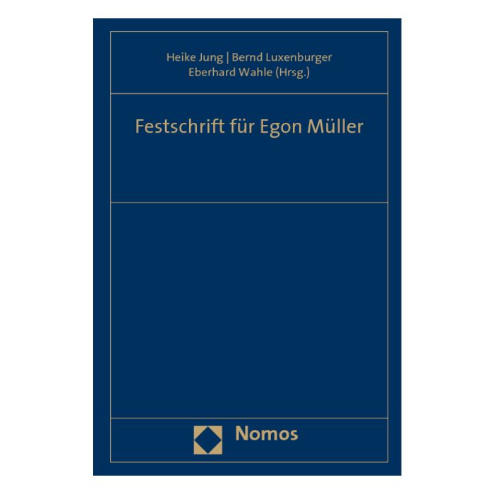 Festschrift für Egon Müller
