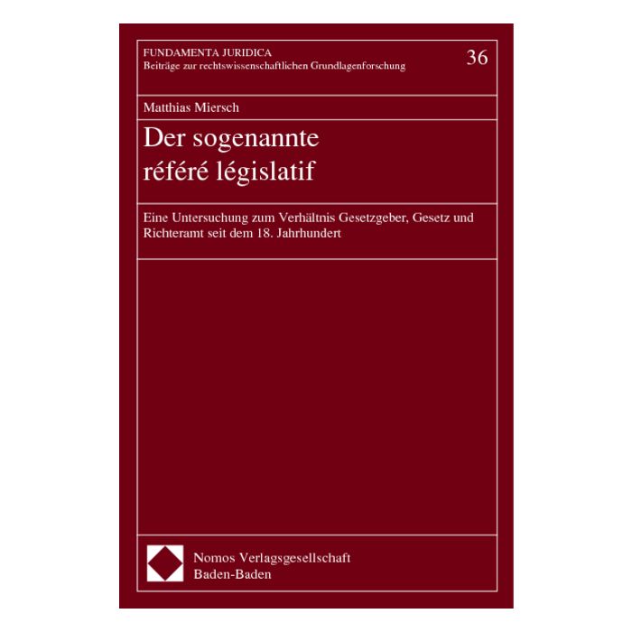 Der sogenannte référé législatif