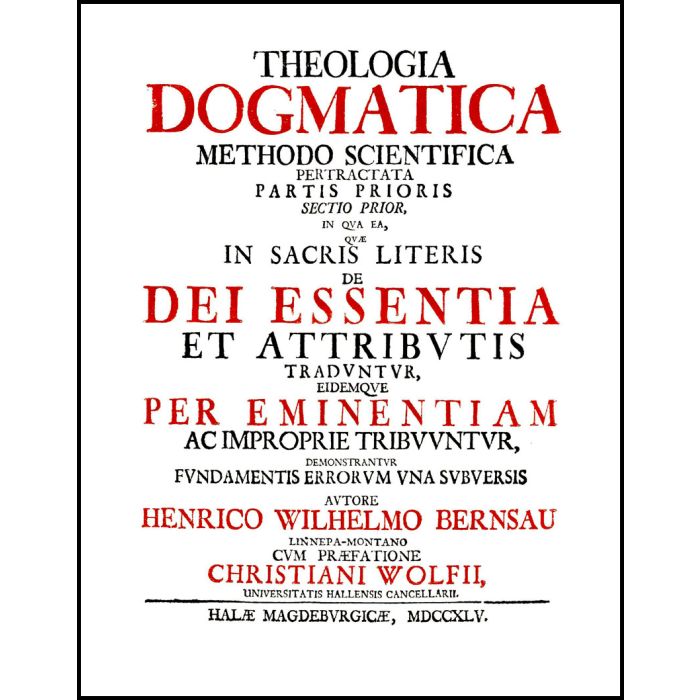 Theologia dogmatica methodo scientifica pertractata