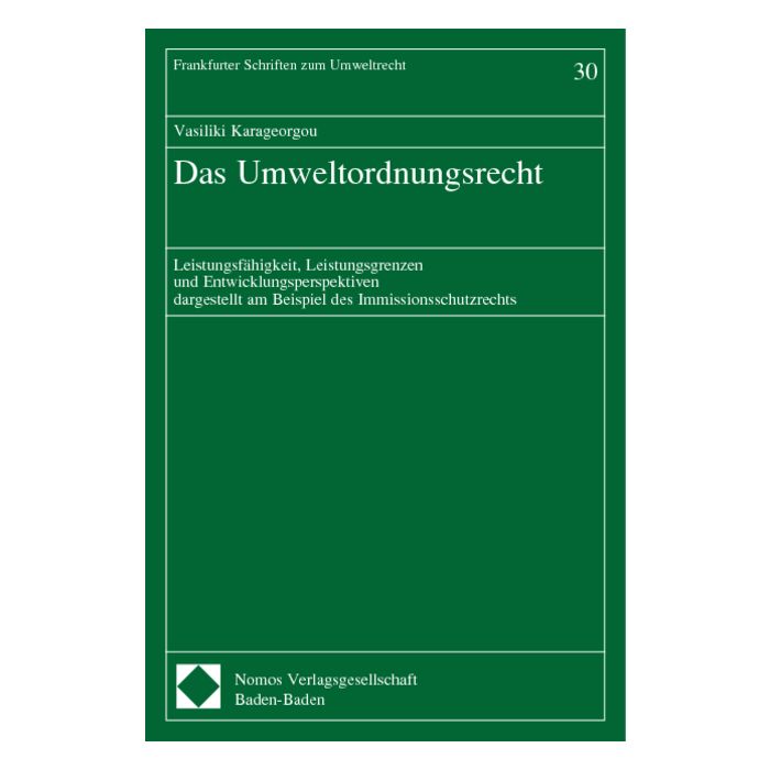 Das Umweltordnungsrecht