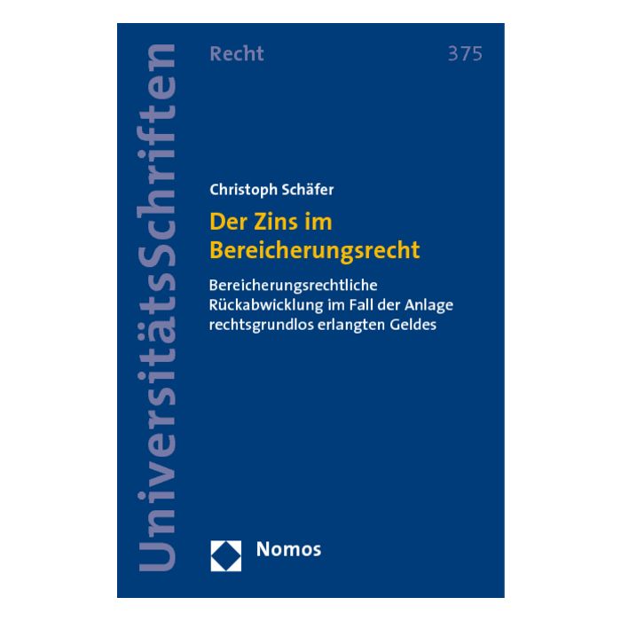 Der Zins im Bereicherungsrecht