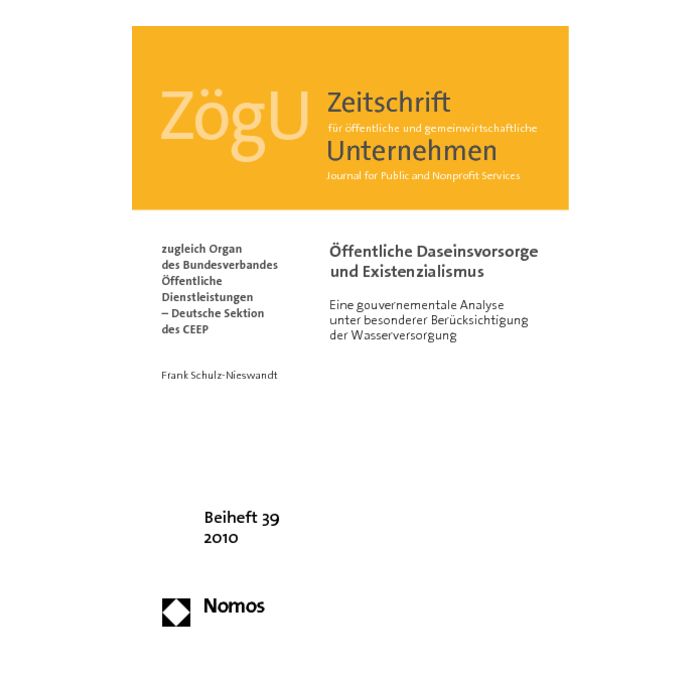 Öffentliche Daseinsvorsorge und Existenzialismus