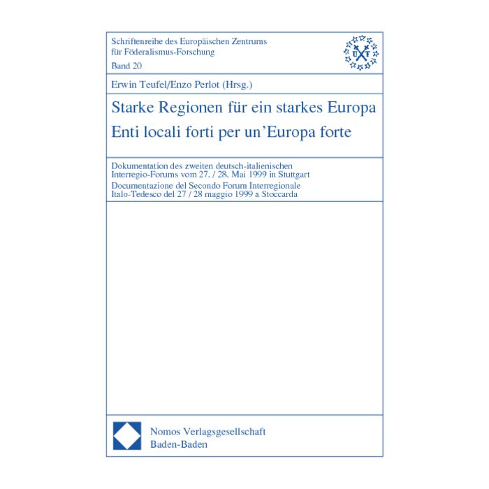 Starke Regionen für ein starkes Europa - Enti locali forti per un'Europa forte