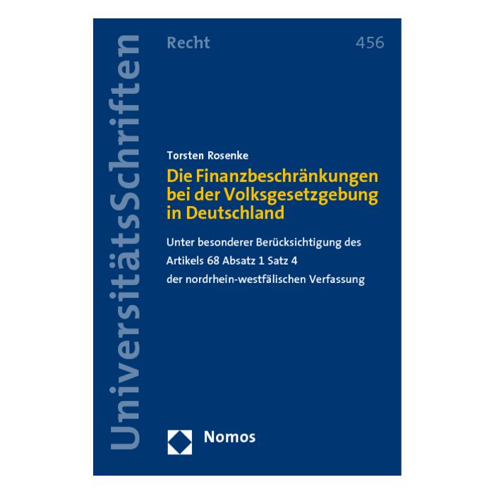 Die Finanzbeschränkungen bei der Volksgesetzgebung in Deutschland