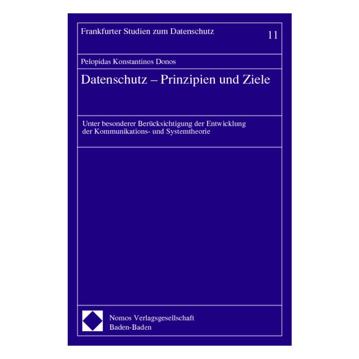 Datenschutz - Prinzipien und Ziele