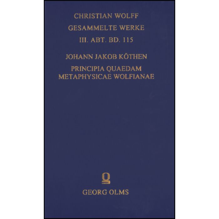 Principia quaedam metaphysicae Wolfianae