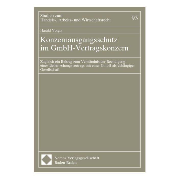 Konzernausgangsschutz im GmbH-Vertragskonzern