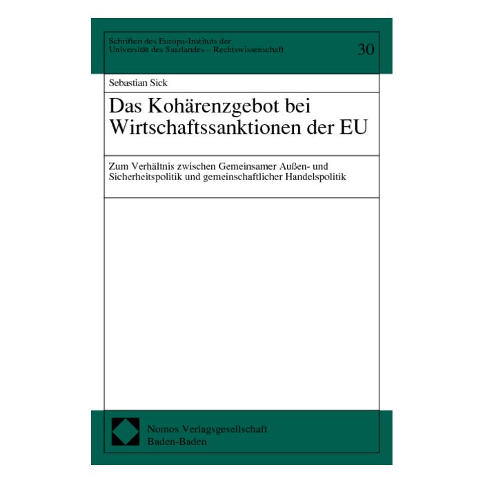 Das Kohärenzgebot bei Wirtschaftssanktionen der EU