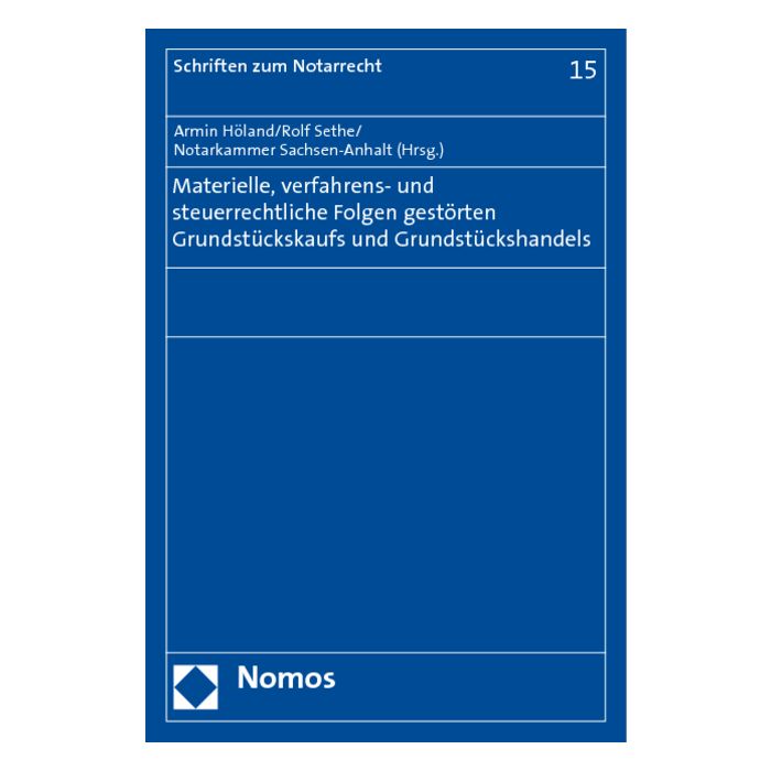 Materielle, verfahrens- und steuerrechtliche Folgen gestörten Grundstückskaufs und Grundstückshandels