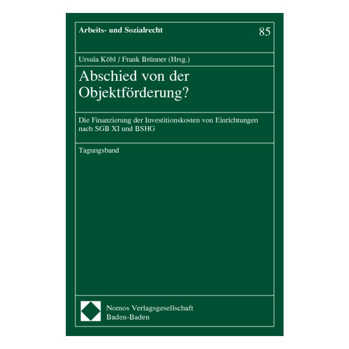 Abschied von der Objektförderung ?