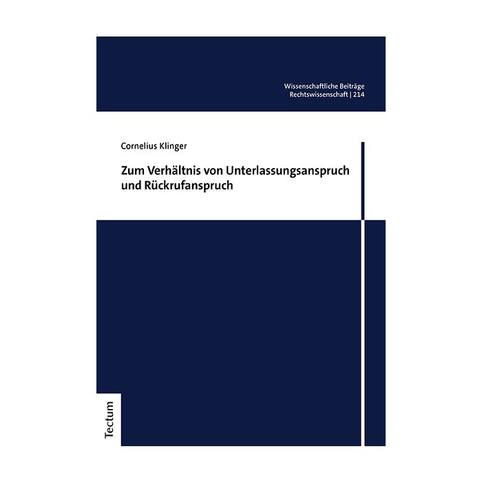 Zum Verhältnis von Unterlassungsanspruch und Rückrufanspruch