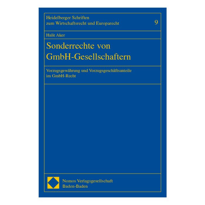 Sonderrechte von GmbH-Gesellschaftern