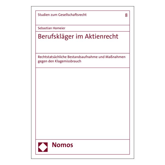 Berufskläger im Aktienrecht