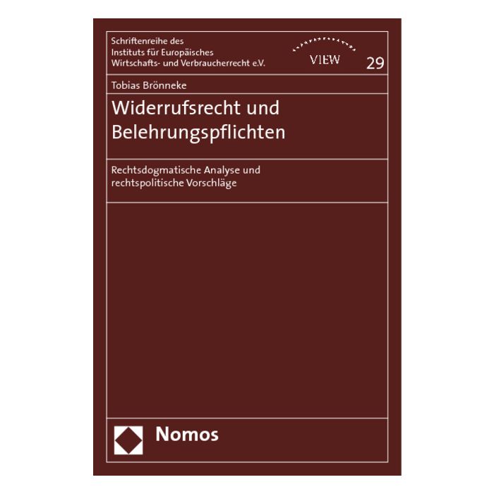 Widerrufsrecht und Belehrungspflichten