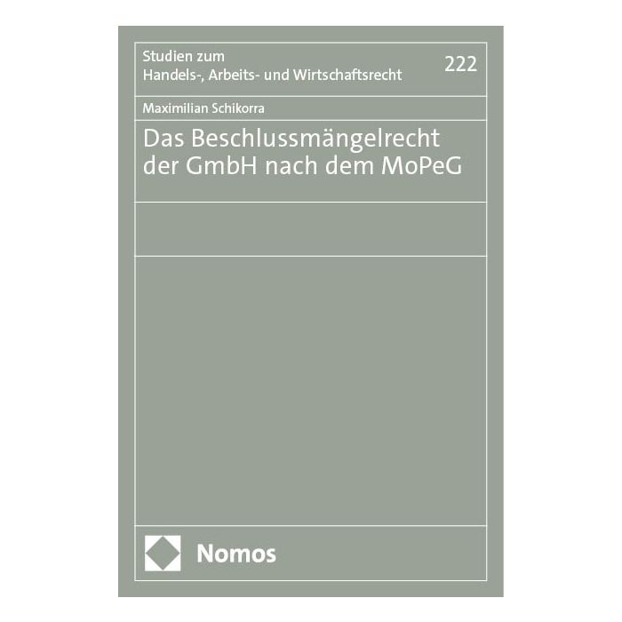 Das Beschlussmängelrecht der GmbH nach dem MoPeG