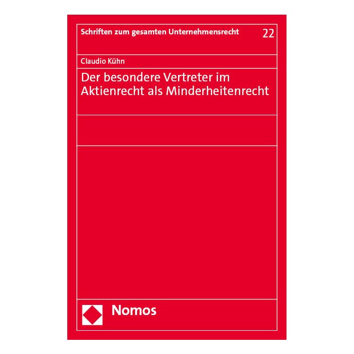 Der besondere Vertreter im Aktienrecht als Minderheitenrecht