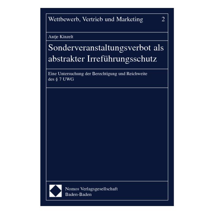 Sonderveranstaltungsverbot als abstrakter Irreführungsschutz