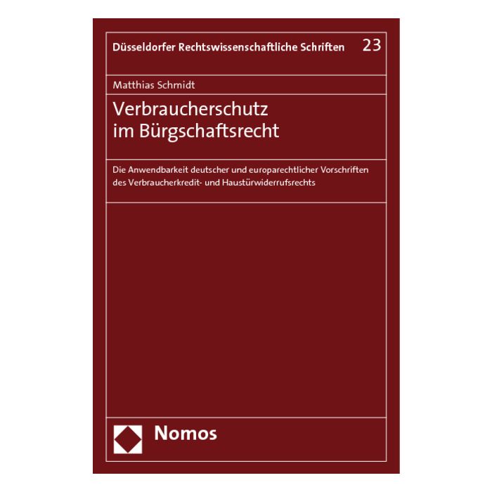 Verbraucherschutz im Bürgschaftsrecht