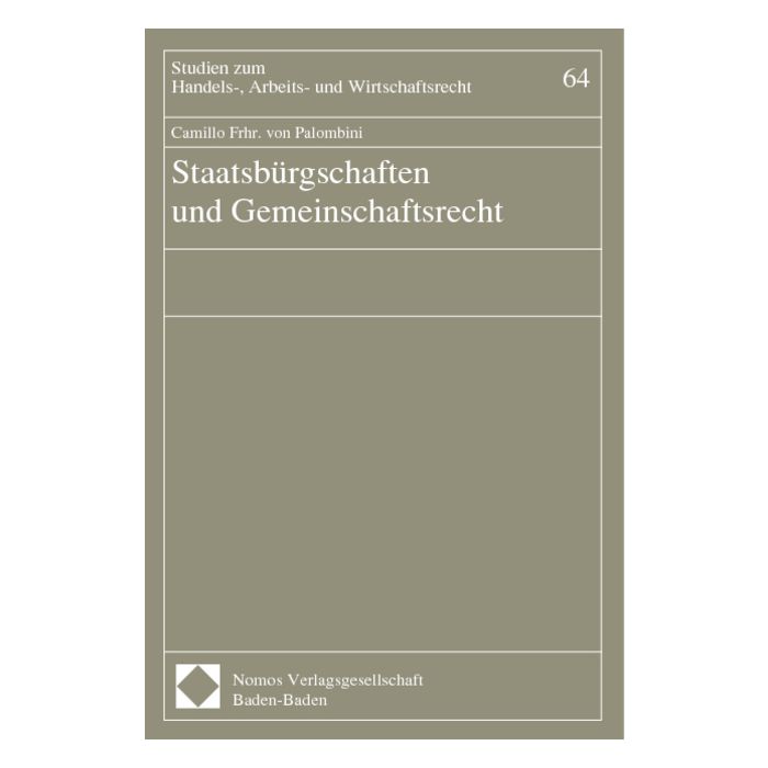 Staatsbürgschaften und Gemeinschaftsrecht