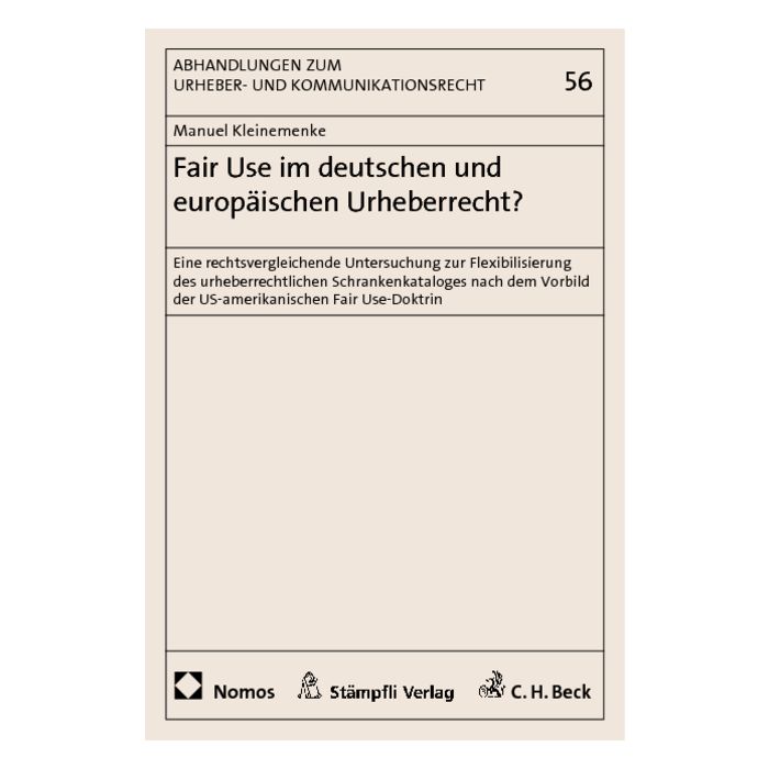 Fair Use im deutschen und europäischen Urheberrecht? Fair Use im deutschen und europäischen Urheberrecht?