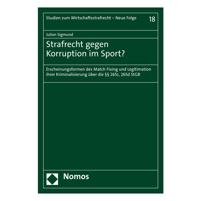 Strafrecht gegen Korruption im Sport?