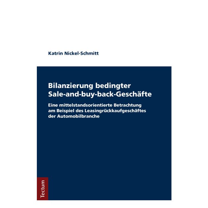 Bilanzierung bedingter Sale-and-buy-back-Geschäfte