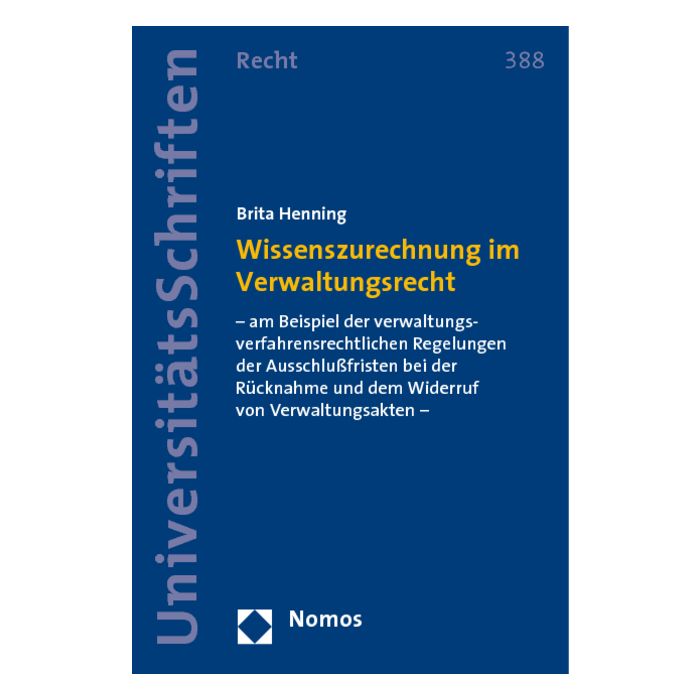 Wissenszurechnung im Verwaltungsrecht