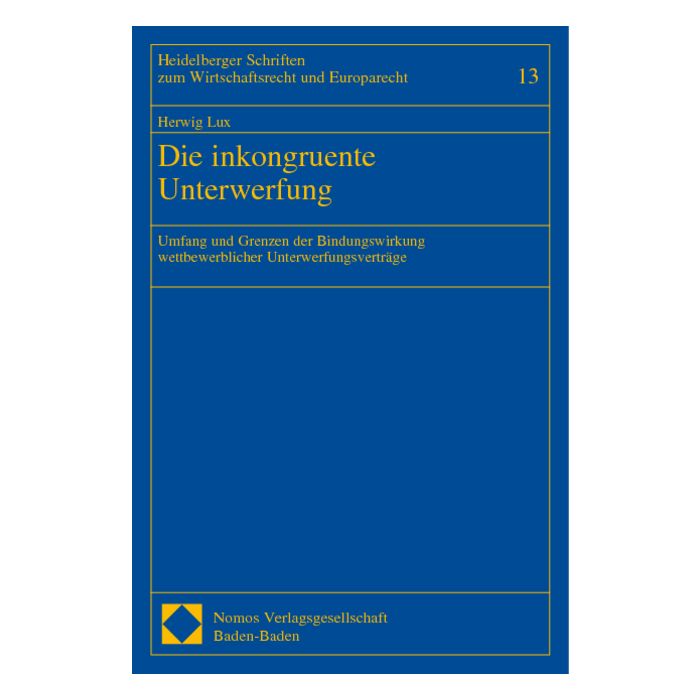 Die inkongruente Unterwerfung
