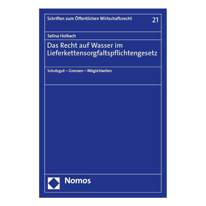 Das Recht auf Wasser im Lieferkettensorgfaltspflichtengesetz