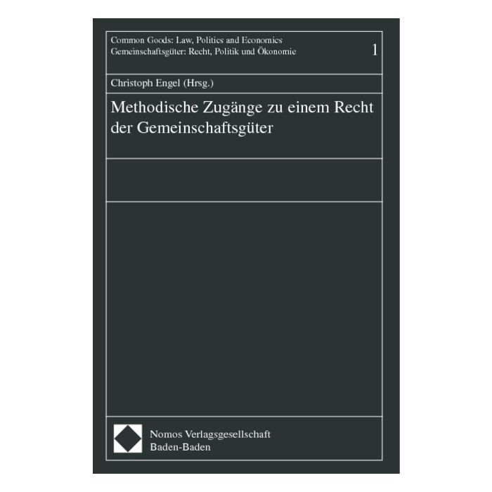 Methodische Zugänge zu einem Recht der Gemeinschaftsgüter