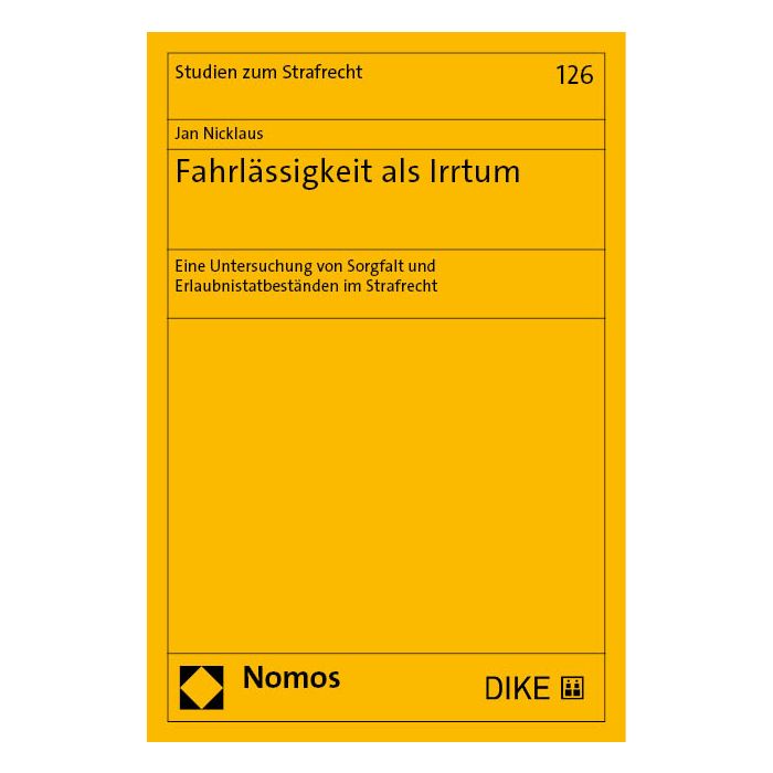 Fahrlässigkeit als Irrtum Fahrlässigkeit als Irrtum
