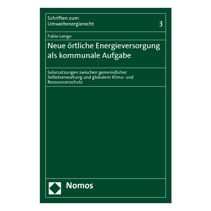 Neue örtliche Energieversorgung als kommunale Aufgabe