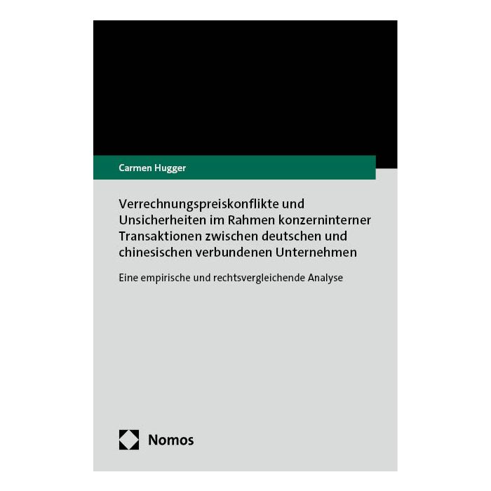 Verrechnungspreiskonflikte und Unsicherheiten im Rahmen konzerninterner Transaktionen zwischen deutschen und chinesischen verbundenen Unternehmen Verrechnungspreiskonflikte und Unsicherheiten im Rahmen konzerninterner Transaktionen zwischen deutschen und chinesischen verbundenen Unternehmen
