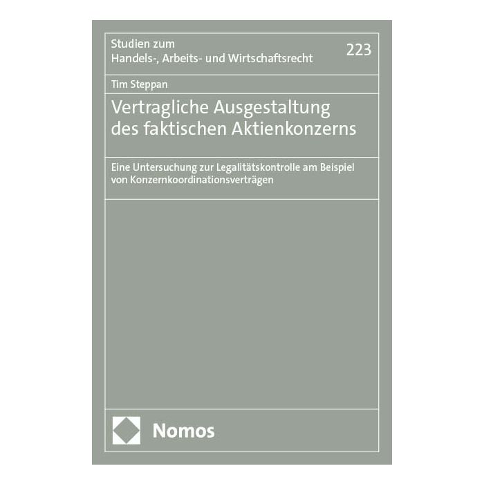 Vertragliche Ausgestaltung des faktischen Aktienkonzerns