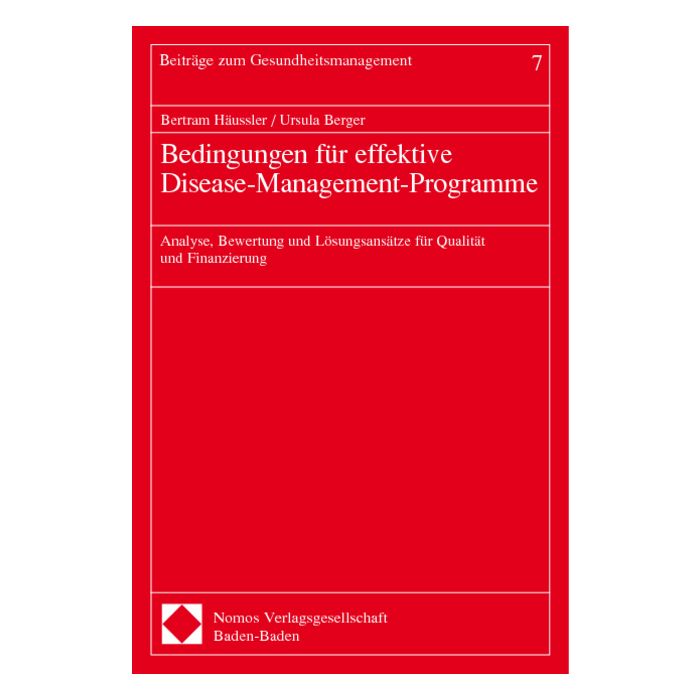 Bedingungen für effektive Disease-Management-Programme