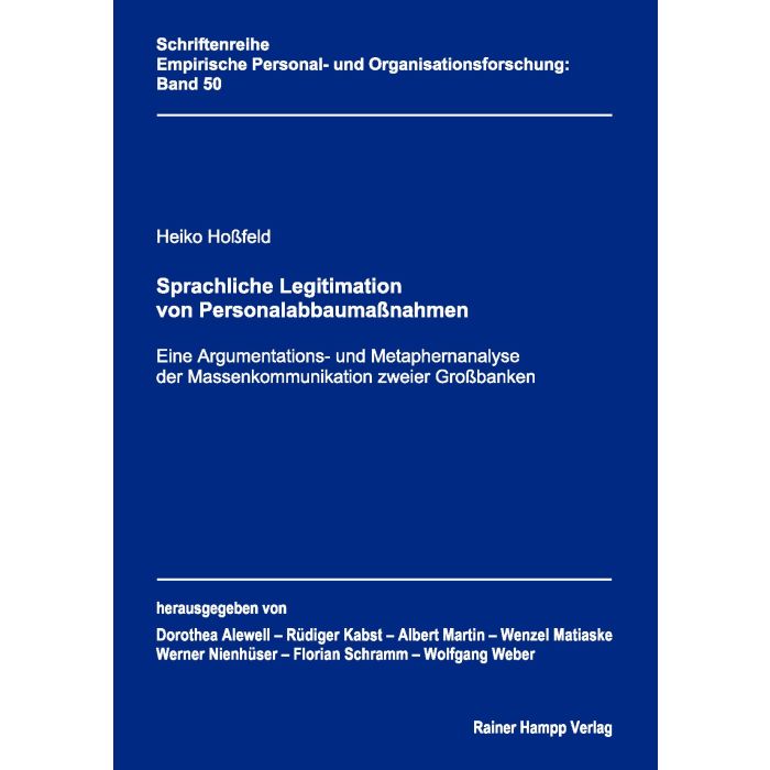 Sprachliche Legitimation von Personalabbaumaßnahmen