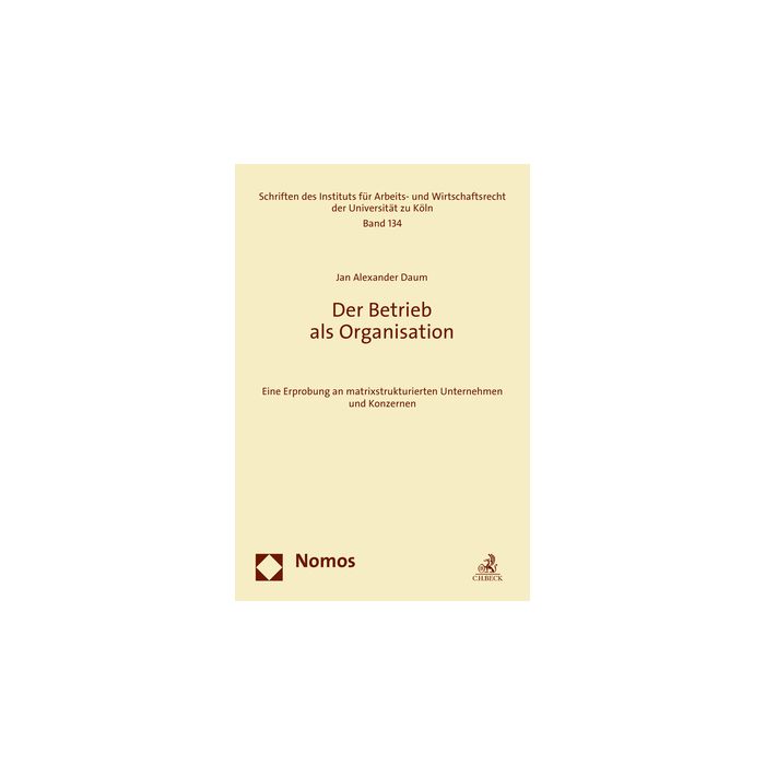 Der Betrieb als Organisation