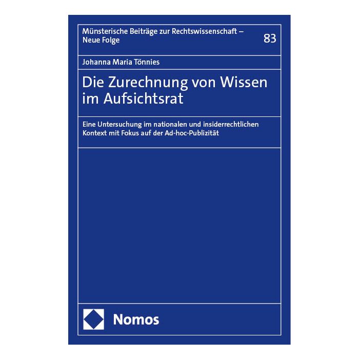 Die Zurechnung von Wissen im Aufsichtsrat