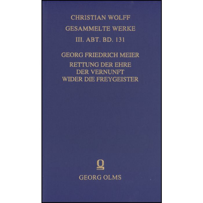 Rettung der Ehre der Vernunft wider die Freygeister