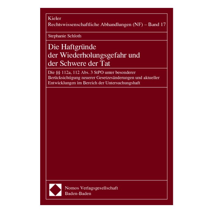 Die Haftgründe der Wiederholungsgefahr und der Schwere der Tat