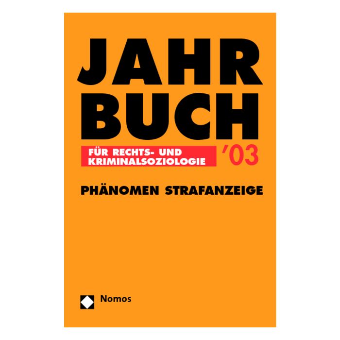 Jahrbuch für Rechts- und Kriminalsoziologie 2003