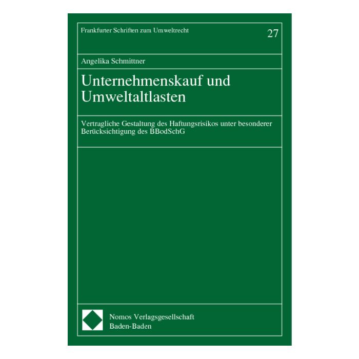 Unternehmenskauf und Umweltaltlasten