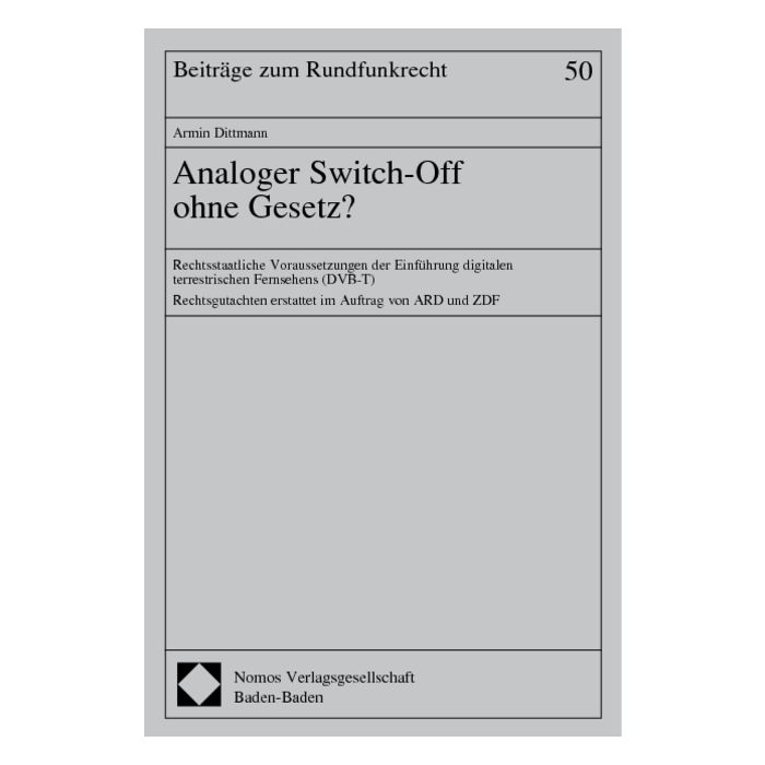 Analoger Switch-Off ohne Gesetz?